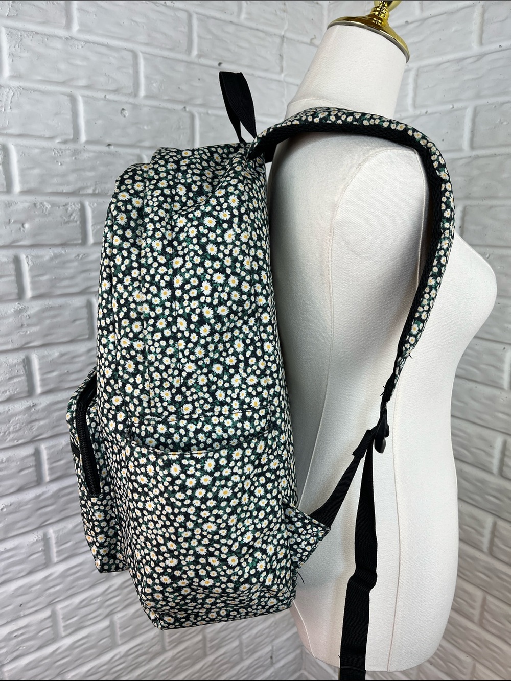 LUCKY BRAND DAISY BACKPACK CANVAS NYLON LARGE TRAVEL BAG - Picture 7 of 14